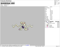 Squidwrd Dance Embroidery File 4 size