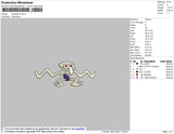 Squidwrd Dance Embroidery File 4 size