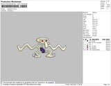 Squidwrd Dance Embroidery File 4 size