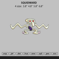 Squidwrd Dance Embroidery File 4 size