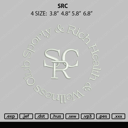 SRC Embroidery File 4 size