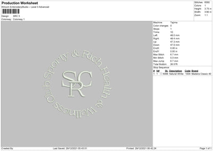 SRC Embroidery File 4 size