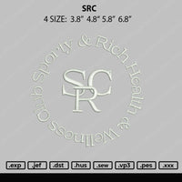 SRC Embroidery File 4 size