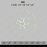 SRC Embroidery File 4 size