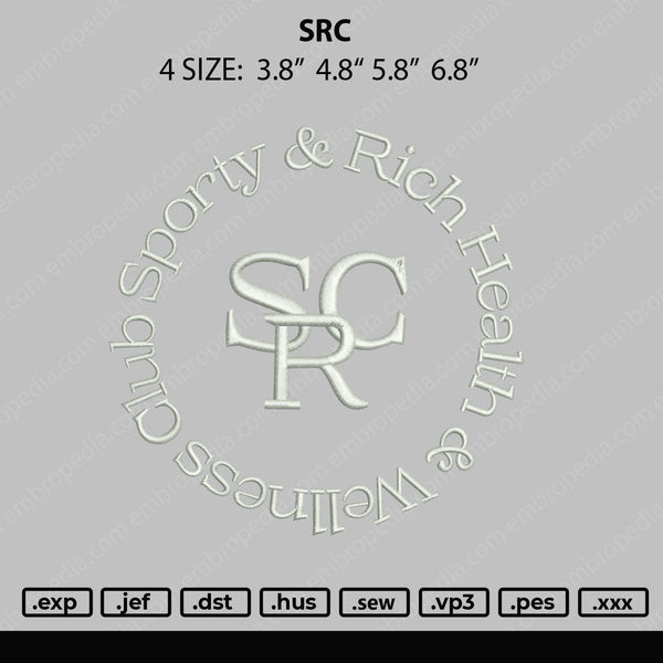 SRC Embroidery File 4 size