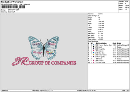 Srgrouptext Embroidery File 6 sizes