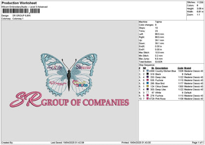 Srgrouptext Embroidery File 6 sizes
