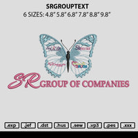 Srgrouptext Embroidery File 6 sizes