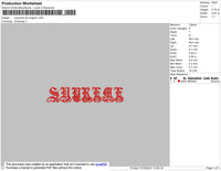 Suprime Old English Embroidery File 4 size
