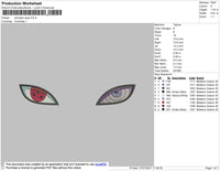 Saringan Eyes 001 Embroidery File 4 size