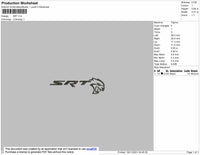 SRT Embroidery File 4 size