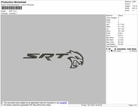 SRT Embroidery File 4 size