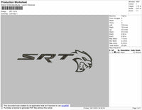 SRT Embroidery File 4 size