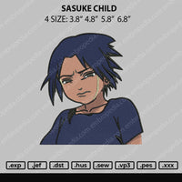 Sasuke Child Embroidery File 4 size