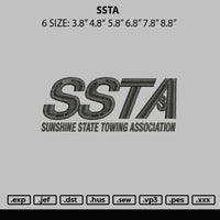 Ssta Embroidery File 6 sizes