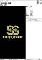 Ss Text Embroidery File 6 sizes
