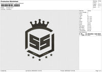 SS logo Embroidery File 6 size