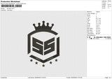 SS logo Embroidery File 6 size
