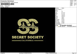 Ss Text Embroidery File 6 sizes