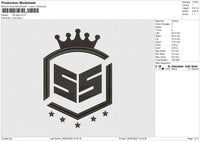 SS logo Embroidery File 6 size