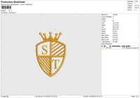 St Embroidery File 6 sizes