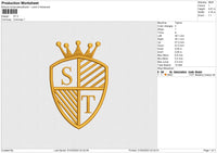St Embroidery File 6 sizes
