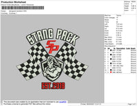 Stangpack Flag Embroidery File 4 size