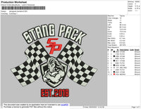 Stangpack Flag Embroidery File 4 size