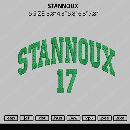 Stannoux Embroidery File 5 sizes