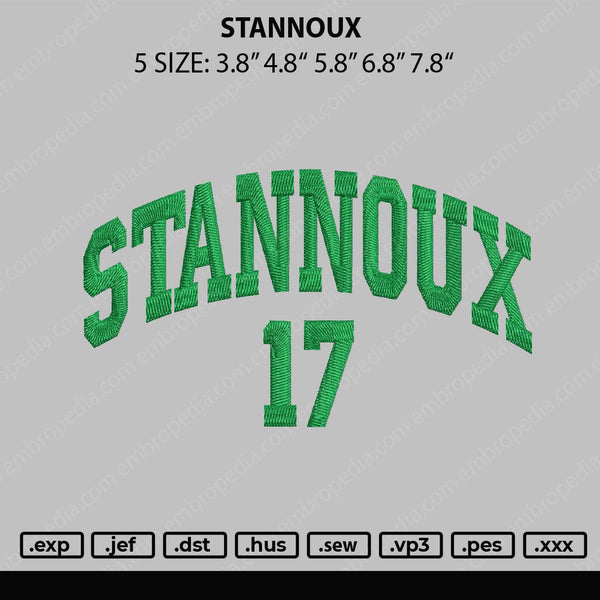 Stannoux Embroidery File 5 sizes