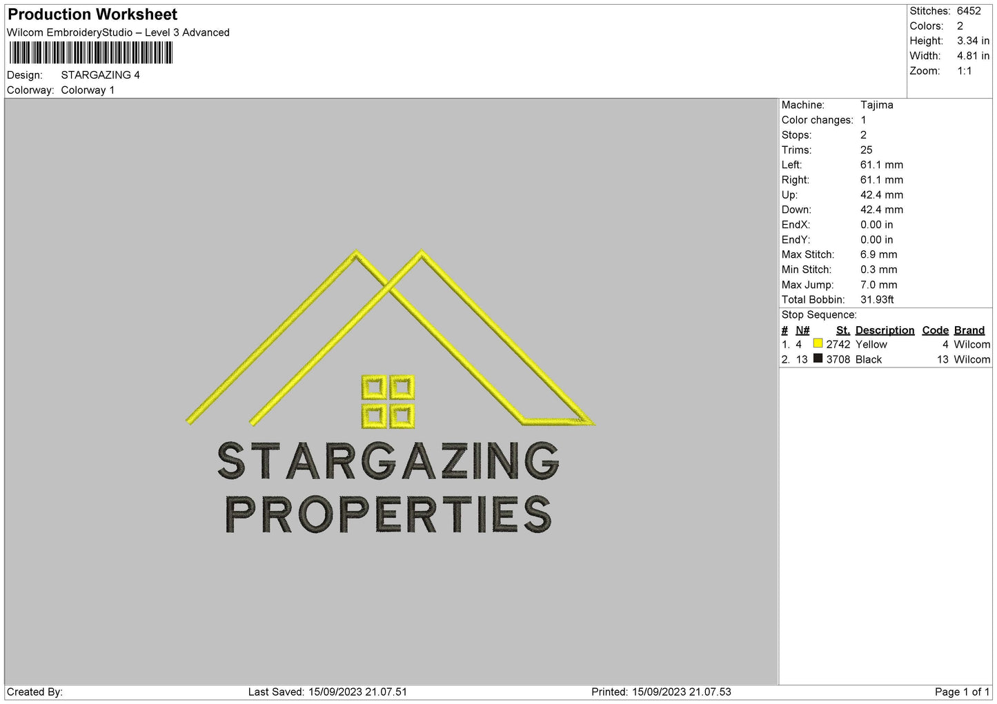 Stargazing Embroidery File 6 sizes