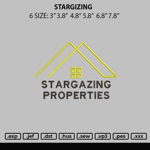 Stargazing Embroidery File 6 sizes