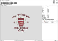 Starshollowtext Embroidery File 6 sizes