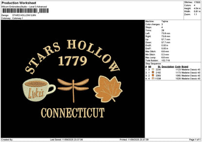 Starstext 1109 Embroidery File 6 sizes