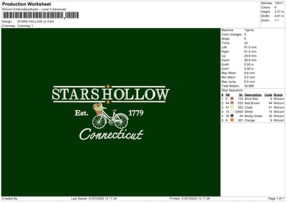 Stars 3107 Embroidery File 6 sizes