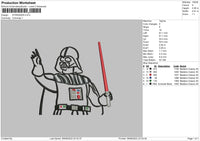 Starwars Line Embroidery File 4 sizes