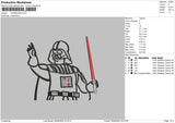 Starwars Line Embroidery File 4 sizes