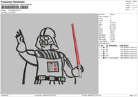 Starwars Line Embroidery File 4 sizes