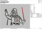 Starwars Line Embroidery File 4 sizes