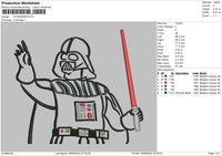 Starwars Line Embroidery File 4 sizes