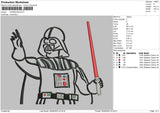 Starwars Line Embroidery File 4 sizes