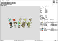 Strawars0406 Embroidery File 6 sizes
