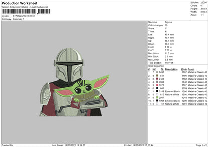 Starwars V3 Embroidery File 4 sizes