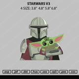 Starwars V3 Embroidery File 4 sizes