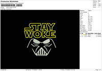 Stay W Text Embroidery File 6 sizes