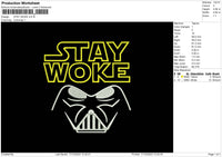 Stay W Text Embroidery File 6 sizes