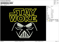 Stay W Text Embroidery File 6 sizes