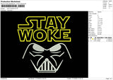 Stay W Text Embroidery File 6 sizes
