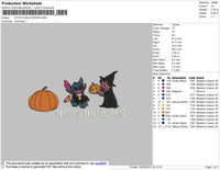 Stitch Halloween Embroidery File 4 size