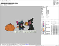Stitch Halloween Embroidery File 4 size